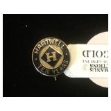 10k GOLD Hartwell Ten Years Lapel pin, 1.6g