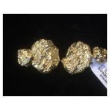 14k GOLD NUGGET Cuff links, 18.3g