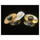 14k GOLD & Star Sapphire cuff links, 19g