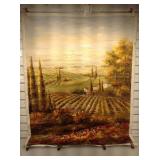 Lg landscape impasto painting, removed from