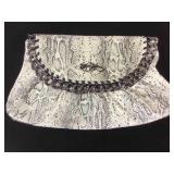 Betsy Johnson Purse, metallic  cow leather in