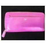 Diane von Fürstenberg pink leather clutch purse,