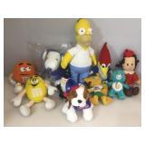 Lg bag of stuffed animals and character toys