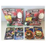 Coca Cola NASCAR and Winners Circle items, 6 pcs,