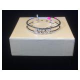 Sterling  LOVE cuff bracelet, 16.2g