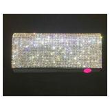 Rhinestone Kalifano clutch, missing a couple of