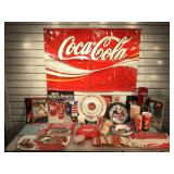 Box of Coca Cola Collectibles, most nip