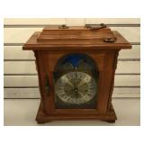 Emporer solid walnut kit clock, moon phase dial,