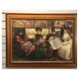 Framed Manet print.