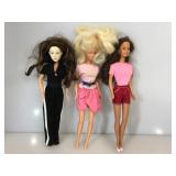 2 Barbie dolls and one Hasbro Zombie doll