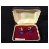 London Coat of Arms cuff links in case