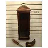 Wood wall case with stone grip Pakistan knife and