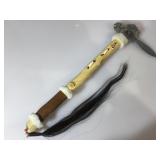 Native American style wood  tomahawk with steel