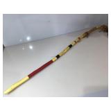 Native American style bent wood staff with