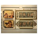3 contemporary framed  angelic prints , nos , 21