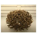 Natural wood table top lamp