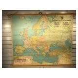 Hermann Ludwig Europa wall hanging canvas map