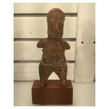7 in Pre Colombian type figure on a stand ,