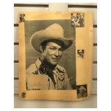 Scrap book page with Roy Rogers pictures, reverse