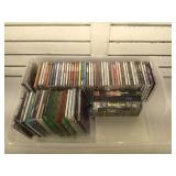 Lg bin of CDs of assorted artists, vintage movie