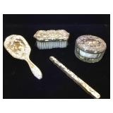 Vintage Silver-plated  Vanity set
