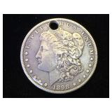1898  Morgan Silver Dollar pendant