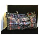 Coach, larger plaid signature tote