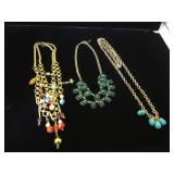 3  large Fashion necklaces