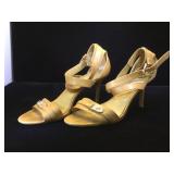 Coach high heeled shoes, light brown, size 8.5 B