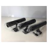 3- Black velvetine bracelet T-bars