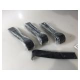 15- Black leatherette curved bracelet stands