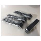 15- black leatherette curved bracelet stands