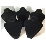 5- Black veletine necklace busts