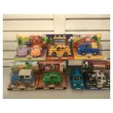 Chevron Cars, 7 pcs, 6 new in box,