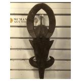 African carved wood mask, Ivory Coast, 19.5