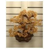 Gemstone prosperity tree, approx 15 inches tall,