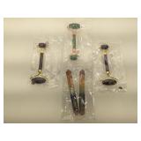 3 gemstone facial massage rollers & 2 gemstone