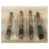4 gemstone chakra therapy wands, all have repairs