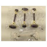 4 gemstone facial massage rollers, all w/ repairs