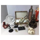 Collection of statues, metal figurines & more,