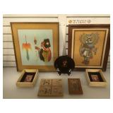 7 piece American Indian wall art