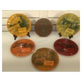 Brass perpetual calendar & 5 album set 45