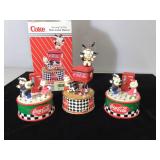 3 Coca-Cola musical action figurines