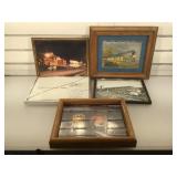 4 framed Railroad images,and Southern Pacific