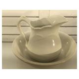 Antique Ironstone pitcher and bowl, good condition