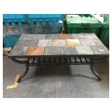 4 foot long metal slate top indoor/outdoor table
