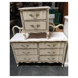 French Provential dresser,  nightstand and full