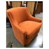 Orange polyester armchair by QualityandCompany