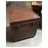 Contemporary wooden chest approx. 2 feet tall