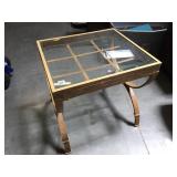 Metal table with glass top - indoor/outdoor - 2
